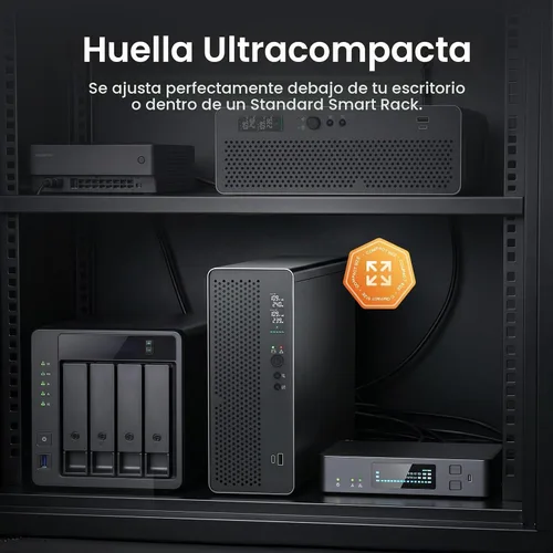 Vista 2 de Batería de reserva de UPS LiFePO4 de 1500VA/1000W, onda sinusoidal Gris