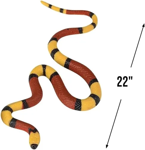 Vista 2 de The Toy Network - Serpiente falsa de 22 pulgadas, se estira hasta 5 pies, juego de 2