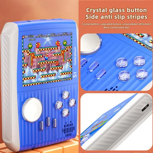 Vista 5 de Juegos Portátiles de Mano Retro Mini Videojuegos, Consola de Juegos de Mano con 666 Juegos Clásicos FC Pantalla a Color de 3.0", Regalo