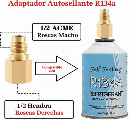 Vista 6 de Manguera de recarga de freón para refrigerador con kit de medidor-A/C R134a R12 R22, válvula de retrofit universal, con válvula BPV31 Bullet