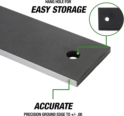 Vista 5 de OEMTOOLS 25357 Filo recto de 24", herramienta de maquinista, fabricado en EE. UU., precisión rectificada ±0.001" para inspecciones de bloques