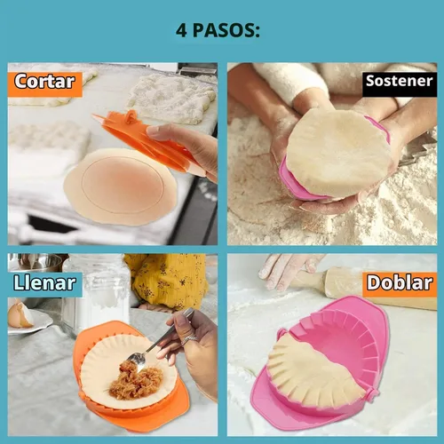 Vista 4 de Zoie + Chloe 3 – Juego de moldes para masa de pizza calzone y empanadas