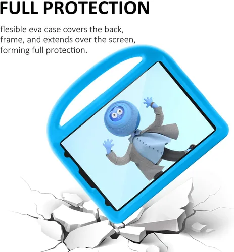 Vista 5 de Funda para niños para iPad Pro 11 2022/2021/2020 (4ª/3ª/2ª generación), a prueba de golpes, EVA, funda protectora [compatible con carga de lápiz]