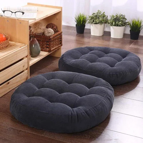 Vista 16 de Tiita Juego de 2 cojines redondos para sillas de oficina, 22 x 22 pulgadas, para exteriores, para adultos, sentados, patio, jardín, beige