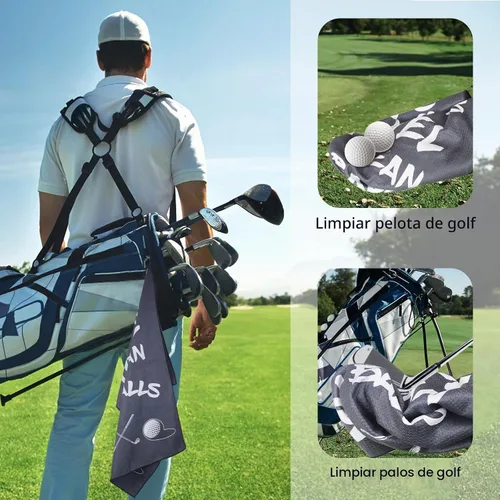 Vista 3 de Regalos de golf para hombres, vaso de golf de 20 onzas, accesorios de regalo para amantes del golfista, divertida toalla de golf para él, para papá