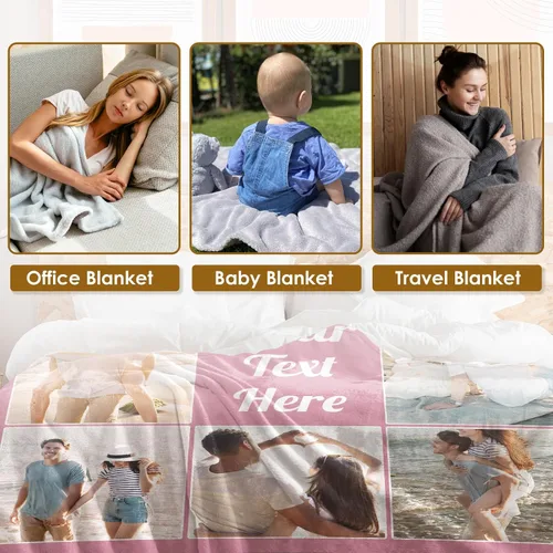 Vista 98 de Manta personalizada con imagen, manta personalizada con texto de fotos, manta de fotos personalizada para amiga, mamá y papá, regalos personalizados