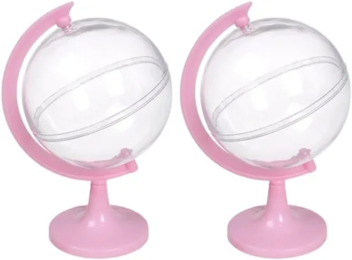 Vista 5 de 12 mini contenedores de caramelos de globo, cajas de plástico transparente para dulces, organizador de almacenamiento de dulces, estuche de dulces