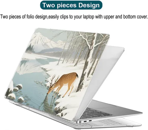 Vista 6 de Funda compatible con MacBook Air de 13 pulgadas 2022, 2021-2018 M1 A2337 A2179 A1932, carcasa de plástico duro y duradera y cubierta de teclado