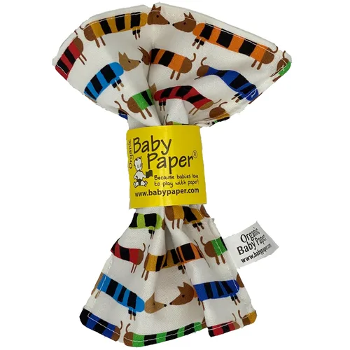 Vista 15 de Baby Paper Juguete sensorial arrugado y mordedor, estampado de flechas, regalo lavable Arrows