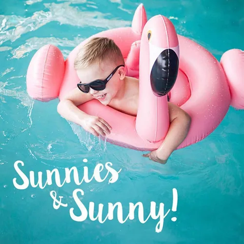 Vista 8 de Flotador de natación para bebé con toldo inflable para exteriores, anillo de natación para exteriores, flamenco rosa, niños pequeños de 6 meses a 48