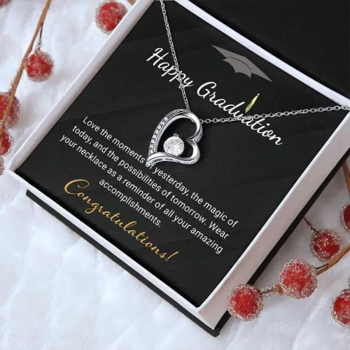 Vista 3 de ZephariO Collar de graduación para ella 2023 - Collar de graduación 2019 para mujer, Cadenas de Plata 925 para mujer, regalos para graduación 2023