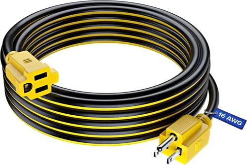 Vista 28 de Maximm Cable de extensión negro y azul de 10 pies, SJTW de 16 AWG