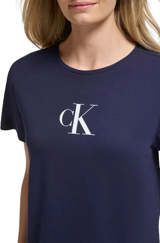 Vista 5 de Calvin Klein Vestido tipo camiseta con logotipo de monograma para mujer