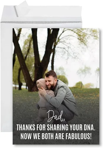 Vista 18 de Andaz Press Tarjeta de felicitación para el día del padre de 8.5 x 11 pulgadas con sobre, tarjeta jumbo para el día del padre de esposa, tarjeta