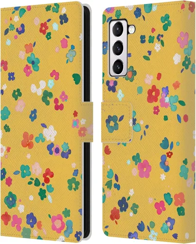 Vista 57 de Head Case Designs Officially Licensed Ninola Ditsy Flowers Yellow Nature Bold Leather Wallet Case Compatible with Samsung Galaxy A07 4G