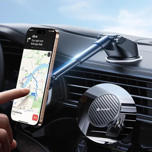 Vista 7 de andobil para Montura de Coche MagSafe [Ímpetu Más Fuerte] Soporte Magnético para Teléfono para Coche Vent 360 Ajustable Soporte Magnético