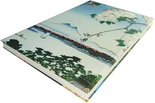 Vista 4 de Geisudou N012 Goshuin Book, Utagawa Hiroshige, One Hundred Famous Views of Edo, Sumidagawa Suijin no Mori Masaki, Autumn Leaves in Manama