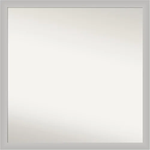 Vista 111 de Amanti Art Silver Bathroom Mirror for Over Sink, 26x45 Custom Made Marred Pewter Rectangle Vanity Mirror, Oversize Casual Wood Frame, Hangs Estaño