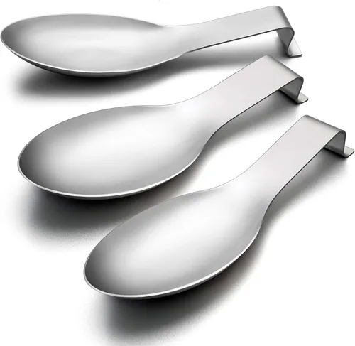 Vista 9 de LIANYU Soporte para cuchara negro para encimera de cocina, espátula de acero inoxidable, soporte para utensilios de cuchara y cucharón apto
