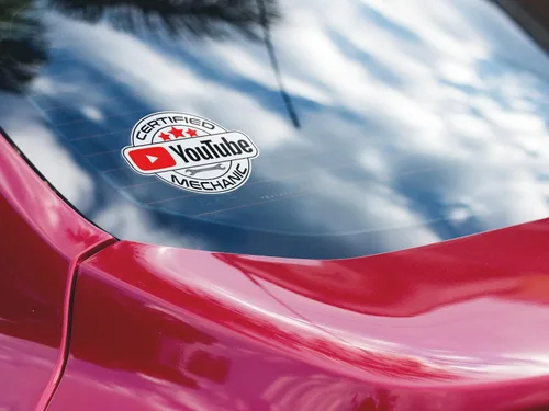 Vista 2 de Calcomanía divertida para coche con texto en inglés "Certified Mechanic