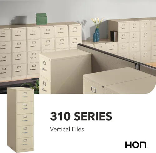 Vista 6 de Hon, Series, fichero con dos cajones de 26.5 pulgadas y suspensión completa, Acero, Putty Masilla