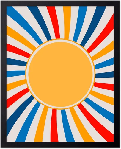 Vista 97 de Poster Master Sun Poster - Retro Rainbow Sun Print - Groovy Abstract Design - Geometric Shapes Design - Modern & Trendy Art - Chic Boho Decor
