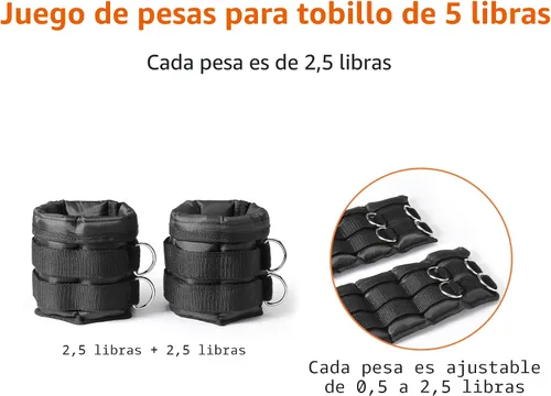 Vista 2 de Amazon Basics Pesas de tobillo ajustables