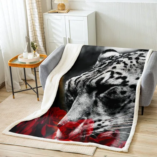 Vista 13 de Erosebridal Manta de vellón con diseño de caballo para niñas, niños y parejas, 40 x 50 pulgadas, diseño de animales salvajes, acuarela, 3D