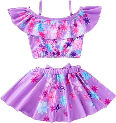 Vista 2 de VATENANI Mirabel - Traje de baño para niñas, traje de baño Isabella, conjunto de bikini Luisa, trajes de baño Dolores, tankini Pepa con volantes