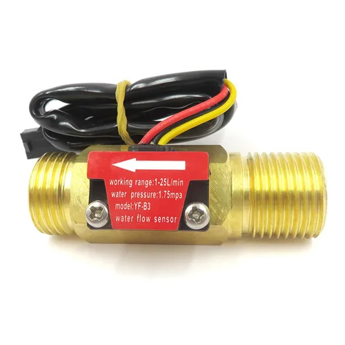 Vista 7 de Sensor de flujo de agua de rosca macho G1/2 pulgadas, interruptor de latón, efecto Hall, medidor de flujo líquido, contador BSP con sensor