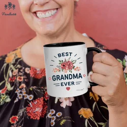 Vista 4 de Juego de tazas de café para los mejores abuelos, regalo de tazas para abuelos, ideas de regalos de nietos, nietos, anuncio de nuevo abuelo, Navidad