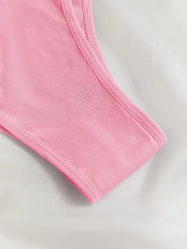 Vista 4 de Banamic Ropa interior de algodón para mujer, tanga de cintura alta, bragas sexys