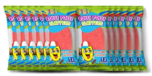 Vista 3 de Crazy Fruits Rolli Polli Slappers 12 bolsas de 12