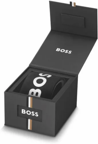 Vista 6 de BOSS Center Court Reloj cronógrafo de acero inoxidable para hombre, resistente al agua