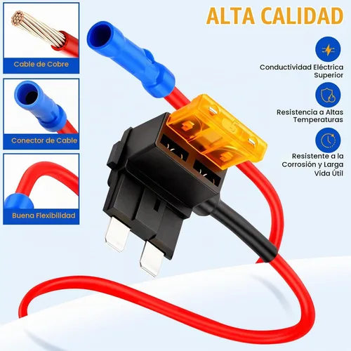 Vista 4 de Paquete de 10 grifos de fusibles para automóvil de 12 V