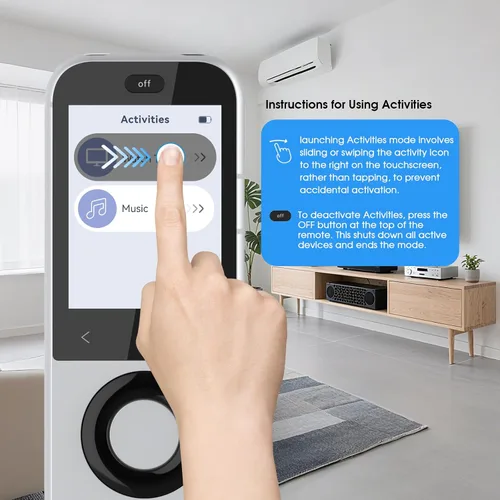 Vista 4 de SofaBaton X2 Control remoto universal con Hub y base de carga, pantalla táctil, control remoto inteligente todo en uno con actividades
