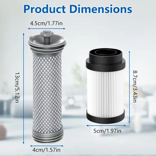 Vista 7 de Paquete de 4 piezas de repuesto de filtros para aspiradora Tineco Pure ONE S15/S15 Essentials/S15 Pet Ex, 2 prefiltros y 2 filtros HEPA