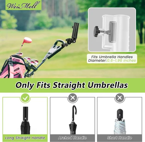 Vista 3 de Soporte de paraguas para carrito de golf de alta resistencia para cochecito, bicicleta, silla de ruedas, silla de playa, silla de playa, base