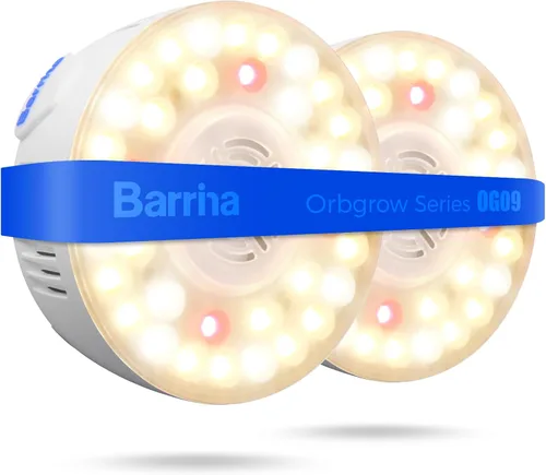 Vista 19 de Barrina Orbgrow OG09 Puck - Luz LED de crecimiento, 5000K 9W (equivalente a 135 vatios), luces de plantas para plantas de interior de espectro