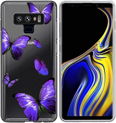 Vista 2 de Funda transparente compatible con Galaxy Note 9, Samsung Note 9 para niñas y mujeres, bonita funda protectora de TPU suave a prueba de golpes