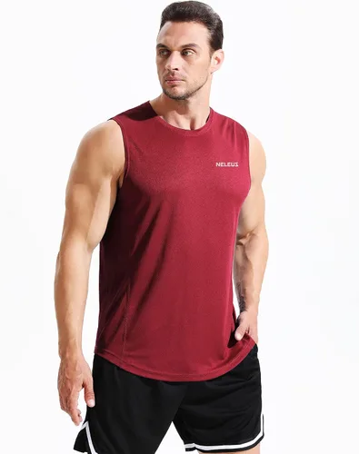 Vista 5 de NELEUS Camiseta sin mangas Dry Fit para hombre