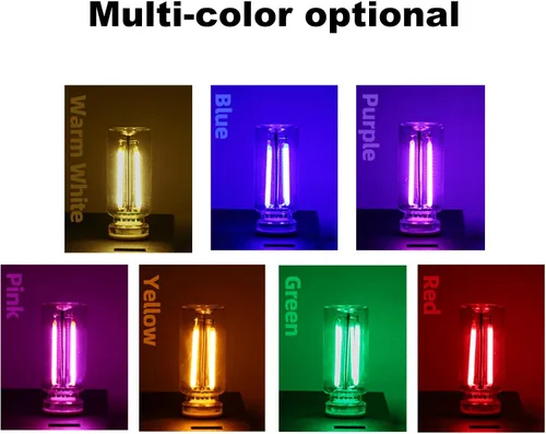 Vista 3 de Luz nocturna retro USB, luces regulables táctiles, luz nocturna USB enchufable, mini bombilla LED para automóvil, campamento, regalo, fiesta, regalo