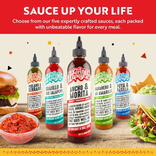 Vista 5 de Humble House - Salsa picante de chiles Ancho & Morita, baja en calorías y sodio, condimentos veganos para alitas de pollo, filetes, tacos