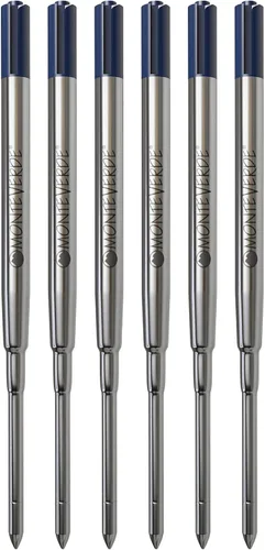 Vista 3 de Monteverde Parker Style Ballpoint Refill, Extra Fine, Black, 6 Pack