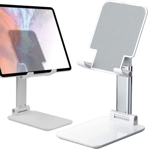 Vista 10 de Soporte ajustable para teléfono y tableta, soporte para mesa de escritorio, soporte plegable compatible con iPhone, iPad Pro Air Mini Android