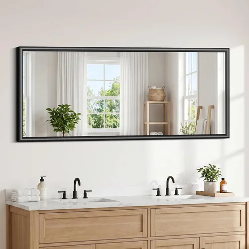 Vista 10 de FORBATH Bathroom Mirror for Over Sink, 18x30 Inch Black Vanity Mirror