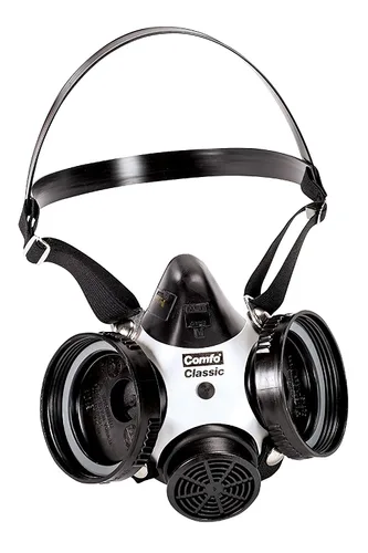 Vista 2 de MSA 808053 Comfo Classic - Respirador de media máscara, mediano, negro
