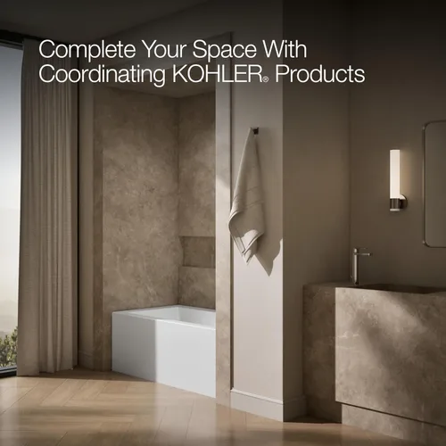Vista 6 de Kohler Baño de alcoba de 60" x 32" con delantal integral, brida integral y drenaje a la derecha