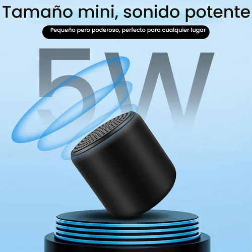 Vista 4 de Mini altavoz Bluetooth – Pequeños altavoces Bluetooth portátiles inalámbricos con TWS estéreo, sonido HD de 5 W, Bluetooth 5.3, 8 horas