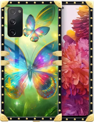 Vista 183 de Funda compatible con Samsung Galaxy S10 4G, TPU suave de lujo y parte trasera de policarbonato duro para niñas y mujeres, funda protectora a prueba